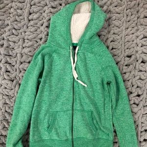 Green zip up sweater